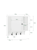 SoBuy Hängeschrank in Weiß - (B)60 x (H)60 x (T)30cm