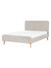 Beliani Doppelbett RENNES in Beige/Braun - (W) 151 x (H) 107 x (L) 216 cm