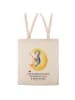 Mr. & Mrs. Panda Tragetasche Pinguin Mond mit Spruch in Creme