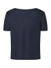 More & More feminines Shirt mit Wasserfall-Ausschnitt in marine