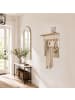 relaxdays Wandgarderobe in Natur/ Weiß- (B)80 x (H)42 x (T)30 cm