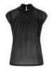 More & More Crepe-Jersey Kurzarmshirt in black