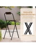 COSTWAY Barhocker Outdoor 2er Set in Braun