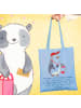Mr. & Mrs. Panda Jutetasche Bademeister Superheld mit Spruch in Sky Blue