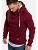Humy Basic Sweater Hoodie Einfarbig mit Schall Kapuze in Bordeaux