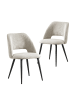 B&D Home 2er-Set: Esszimmerstuhl VICKY in Grau - (B)53 x (H)81 x (T)58 cm