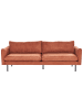 Beliani 3-Sitzer Sofa VINTERBRO in Braun/Schwarz - (W) 220 x (H) 86 x (L) 84 cm