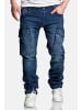 Humy Stretch Denim Jeans Lässige Cargo Hose A&S in Dunkelblau