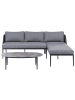 Beliani 2-tlg Lounge Set LEFFE in Grau