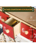 HOMCOM Weihnachts-Adventskalender-34L x 7B x 34H cm-Rot