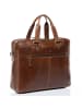 SID & VAIN Leder-Laptoptasche 15" »YANN« in braun