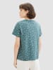 Tom Tailor Shirt 2er-Set Rundhals Kurzarm T-Shirt mit Print in Grün-Blau