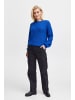 PULZ Jeans Strickpullover PZIRIS Boatneck Pullover 50206779 in blau