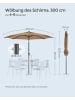 SONGMICS Sonnenschirm Sheld in Taupe - (H)253.5 x Ø290 cm