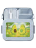 Mr. & Mrs. Panda Bento Box Avocado Pärchen Design ohne Spruch in Blau Pastell