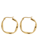 Adeliás Damen Ohrringe – Creole aus Edelstahl in gold