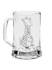Mr. & Mrs. Panda Bierkrug Giraffe Zufrieden ohne Spruch in Transparent