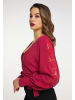 faina Damen Wickeltop in Rot