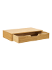 en.casa Wandregal Bokn mit Schublade in Beige (L)40cm (B)24cm (H)8cm
