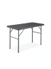 relaxdays Gartentisch in Grau - (B)118 x (H)74 x (T)60 cm