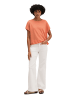 Marc O'Polo Ärmelloser Feinstrick-Pullover loose in Warm Orange