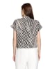 Betty Barclay Leinenbluse mit Kragen in Schwarz/Beige
