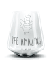 Mr. & Mrs. Panda Gin Glas Biene König mit Spruch in Transparent