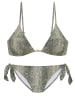 JETTE Triangel-Bikini in oliv bedruckt