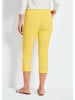 GOLDNER Kurzgröße:  Schlupfhose LOUISA mit Steppnähten in gelb