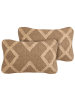 Beliani 2er-Set Dekokissen GOPI in Braun/Beige