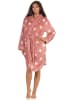 NORMANN Bademantel Sterne Morgenmantel Coralfleece - 51267 in rosa