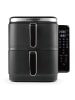 Gourmet Maxx Heißluft-Fritteuse Doppelkorb vertikal 2x 5l 2800W schwarz Schwarz