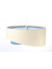 Licht-Erlebnisse Pendelleuchte Ø 50 x (T)102 cm in Weiß Creme Blau