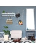 relaxdays Wandgarderobe in Weiß - (B)75 x (H)18 x (T)16 cm