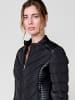KOROSHI Padded biker jacket women in SCHWARZ