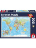 Schmidt Spiele Brettspiel Puzzle - Die Welt (1500 Teile) - Ab 9 Jahren