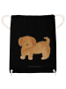 Mr. & Mrs. Panda Sportbeutel Hund Flauschig ohne Spruch in Schwarz