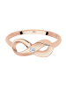 Elli DIAMONDS  Ring 925 Sterling Silber Infinity, Verlobungsring in Rosegold