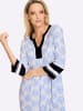 Heine Jerseykleid in eisblau-ecru-bedruckt