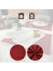REDBEST Jacquard, Baumwollmischung Tischset 2er-Pack Snowflake in rot