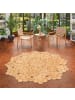 Pergamon Naturfaser Teppich Jute Salsa Natur Circle Rund in Beige