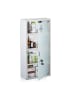 relaxdays Medizinschrank in Silber - (B)27 x (H)57 x (T)12 cm