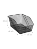 relaxdays Fahrradkorb in Schwarz - (B)30 x (H)22 x (T)46 cm
