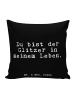 Mr. & Mrs. Panda Sofa Kissen Du bist der Glitzer... mit Spruch in Schwarz