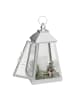 Atmosphera Créateur d'intérieur Metalllaterne mit LED-Kerze in Weiß, 32 x 17 cm