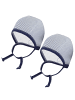 TupTam Unisex Baby Erstlingsmütze zum Binden 2er Pack in dunkelblau