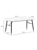 KADIMA DESIGN Esszimmertisch 180x90x76 cm Esstisch in Marmor-Optik Modern, in Weiß