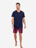 HOM Shorty Bouquet Short Sleepwear in bordeaux print