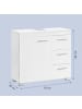 VASAGLE Waschbeckenunterschrank in Weiß - (B)70 x (H)30 x (T)63.8 cm