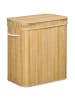 HOMCOM Wäschekorb-54,2L x 35,2B x 59,5H cm-Naturholz